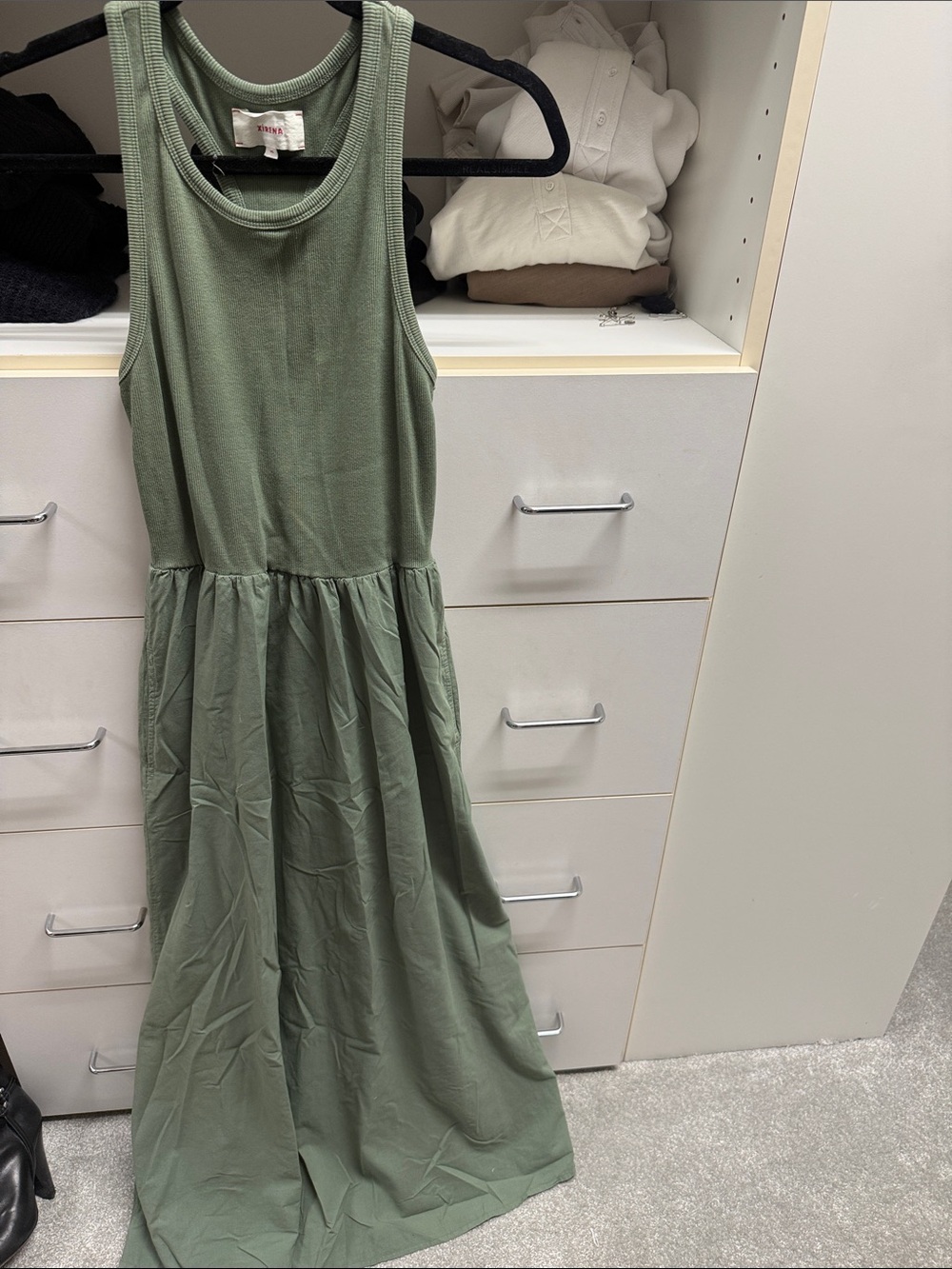XiRENA Olive Green Tank Maxi Dress - Picture 3 of 3